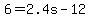 +6+=+2.4s+-+12+