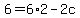 +6+=+6%2A2+-+2c+