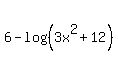 +6+-+log%28%283x%5E2+%2B+12%29%29+