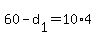 +60+-+d%5B1%5D+=+10%2A4+