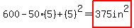 +600-50%285%29%2B%285%29%5E2+=+highlight%28375in%5E2%29+