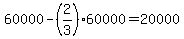 +60000+-+%282%2F3%29%2A60000+=+20000+
