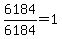 +6184%2F6184+=+1+