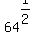 +64%5E%281%2F2%29