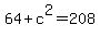 +64+%2B+c%5E2+=+208+