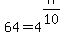 +64+=+4%5E%28+n%2F10+%29+