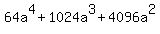 +64a%5E4%2B1024a%5E3%2B4096a%5E2+