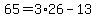 +65+=+3%2A26+-+13+