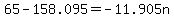 +65+-+158.095+=+-11.905n+