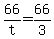 +66%2Ft+=+66%2F3+