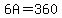 +6A=360