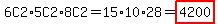 +6C2%2A5C2%2A8C2+=+15%2A10%2A28++=+highlight%284200%29+