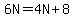 +6N=4N%2B8