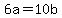 +6a+=+10b+