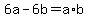 +6a+-+6b+=+a%2Ab+