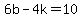 +6b+-+4k+=+10+