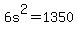 +6s%5E2+=+1350+