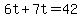\"+6t+%2B+7t+=+42+\"