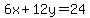 +6x%2B12y=24++