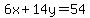 +6x%2B14y+=+54+
