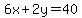 +6x%2B2y=40