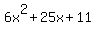 +6x%5E2%2B25x%2B11