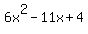 +6x%5E2+-+11x+%2B+4+
