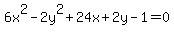 +6x%5E2-2y%5E2%2B24x%2B2y-1=0+