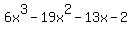 +6x%5E3-19x%5E2-13x-2+