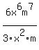 +6x%5E6m%5E7+%2F+3x%5E2m+