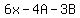 +6x+-+4A+-+3B
