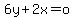 +6y%2B2x=o
