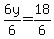 +6y%2F6=+18%2F6+