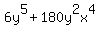 +6y%5E5%2B180y%5E2x%5E4+