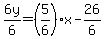 +6y+%2F6+=+%285%2F6%29x-26%2F6
