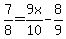 +7%2F8=9x%2F10+-+8%2F9+