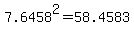 +7.6458%5E2+=+58.4583+