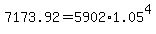 +7173.92+=+5902%2A1.05%5E4+