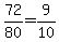 +72%2F80+=+9%2F10+