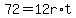 +72+=+12r%2At+