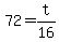 +72+=+t%2F16+