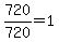 +720%2F720+=+1+