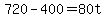 +720+-+400+=+80t+