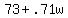 +73+%2B+.71w+