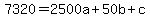 +7320=2500a%2B50b%2Bc+