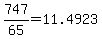+747+%2F+65+=+11.4923+