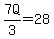 +7Q%2F3+=+28+