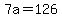 +7a+=+126+