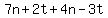 +7n+%2B+2t+%2B+4n+-+3t+