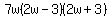 +7w%282w-3%29%282w%2B3%29+
